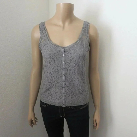 Hollister Lace Tank Top Size Small Gray - Picture 1 of 7